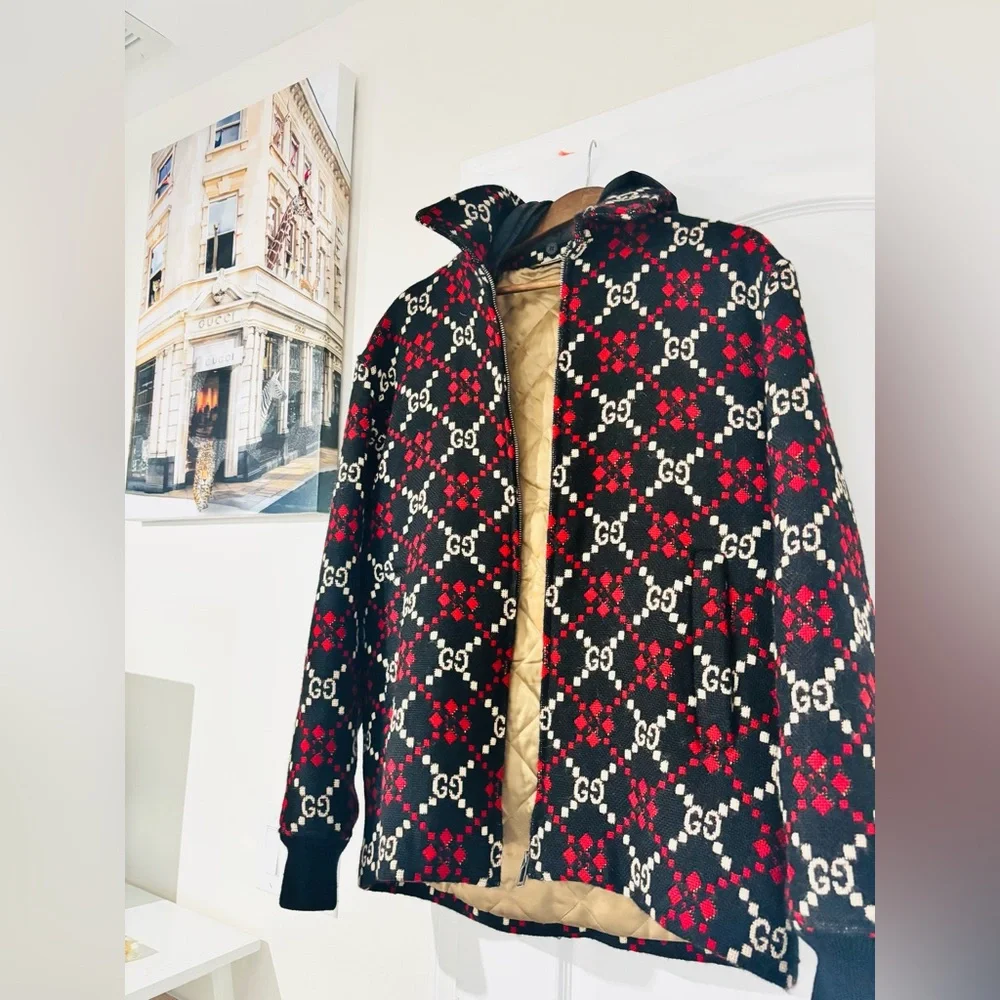 Authentic 💎Gucci Mens GG Diamont Jacket - Picture 6 of 10